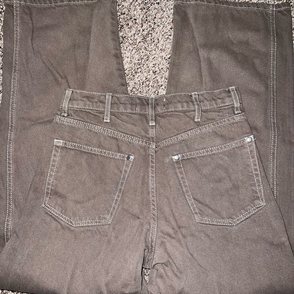 Reformation Brown Cowboy High Rise Wide Leg Jeans - Picture 5 of 7